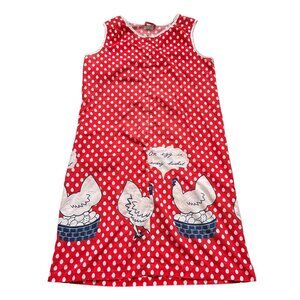 Vintage house dress chickens